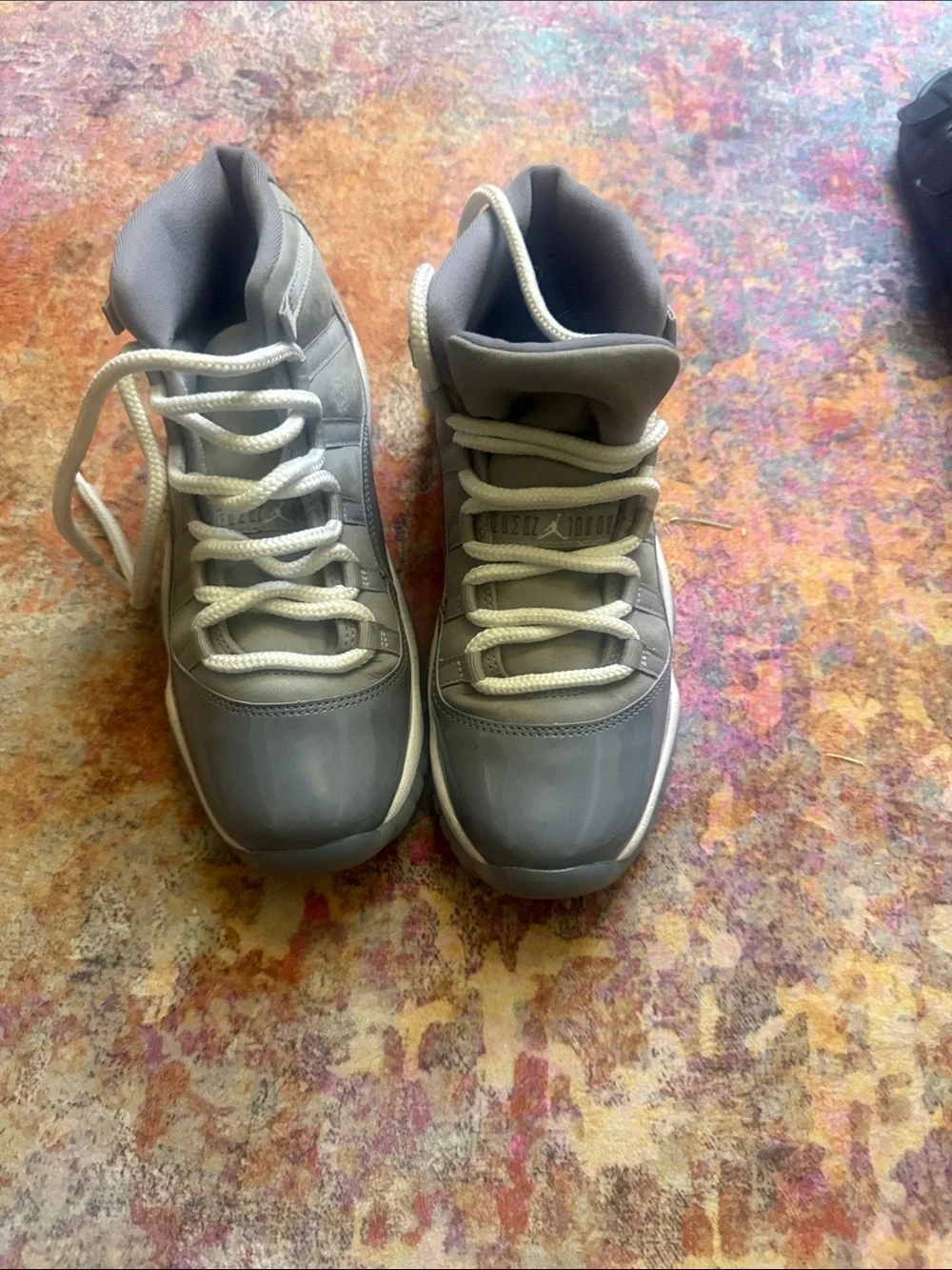 Jordan Kids Grey Retro 11s High-Top Sneakers